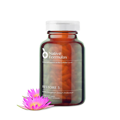 Native Formulas Restore 3 Proteolytic Enzyme & Spore Probiotic Blend Supplement - 60 Capsules - Advanced Biofilm Disruption Aid - Maple Wellness Supplements