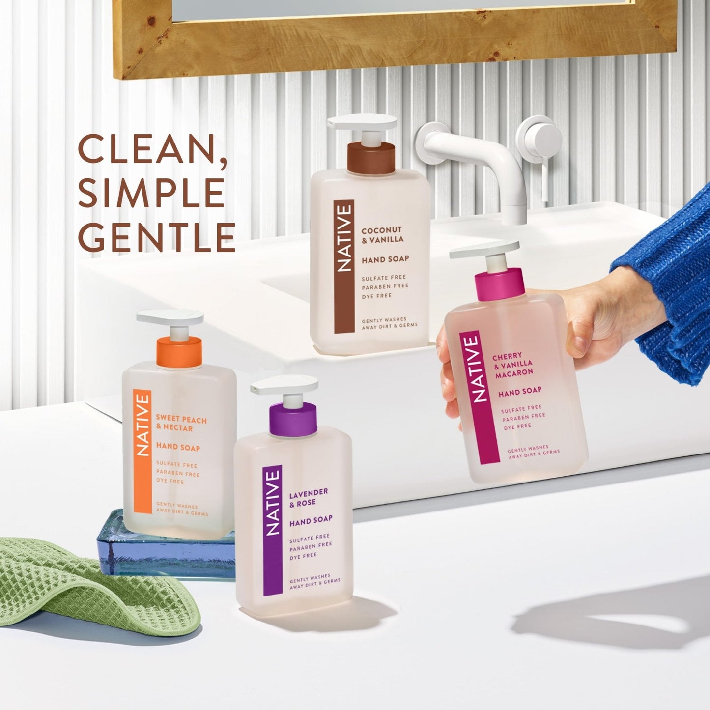 Native Liquid Hand Soap, Coconut & Vanilla Scent, Non-Drying Formula for Soft, Smooth Hands - Maple Wellness Supplements