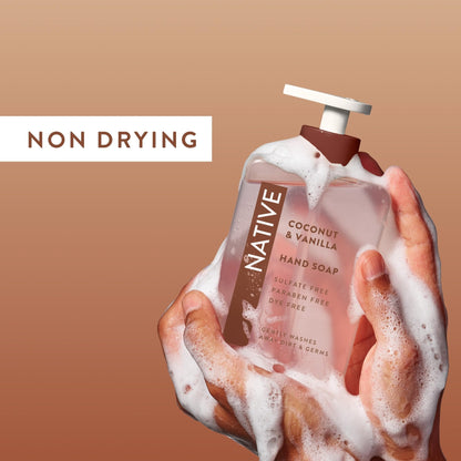 Native Liquid Hand Soap, Coconut & Vanilla Scent, Non-Drying Formula for Soft, Smooth Hands - Maple Wellness Supplements