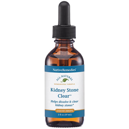 Native Remedies Kidney Stone Clear - Natural Homeopathic Formula Temporarily Helps Dissolve and Clear Kidney Stones - Relieves Pain, Nausea and Vomiting - 59 mL - Maple Wellness Supplements