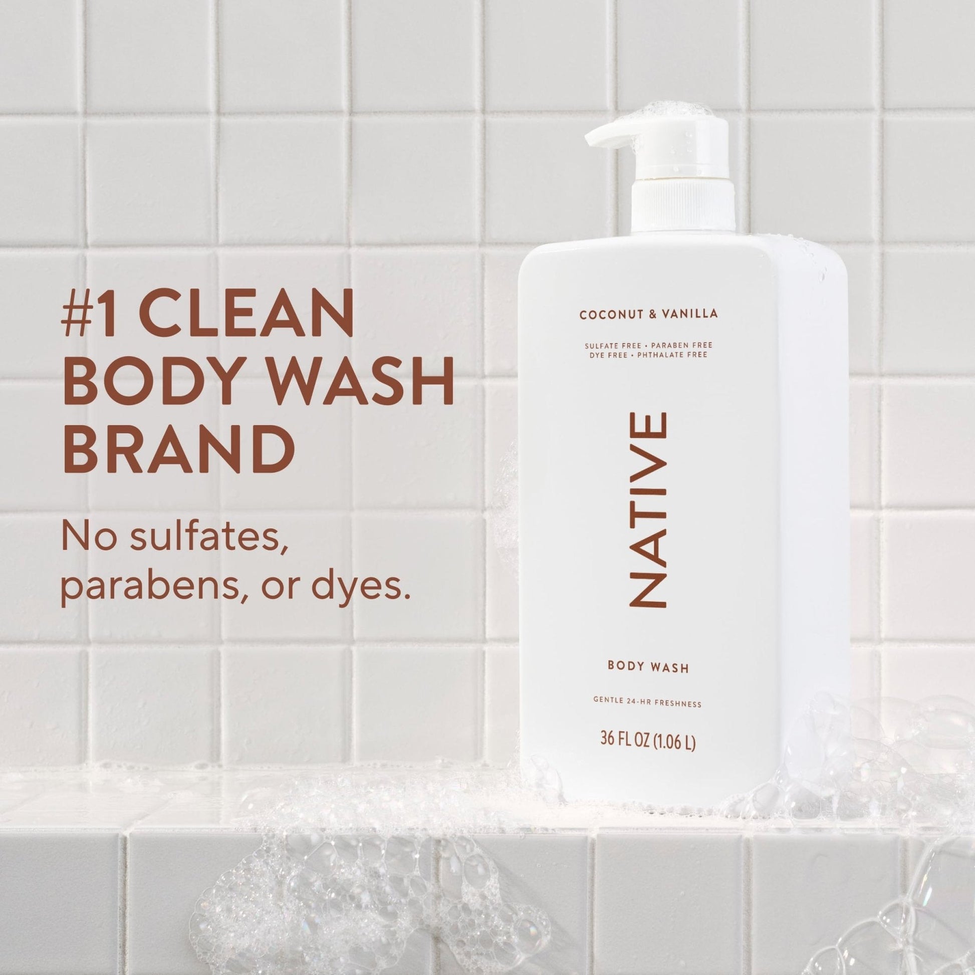 Native Sulfate Free Body Wash Contains Naturally Derived Ingredients | for Women & Men - Maple Wellness Supplements