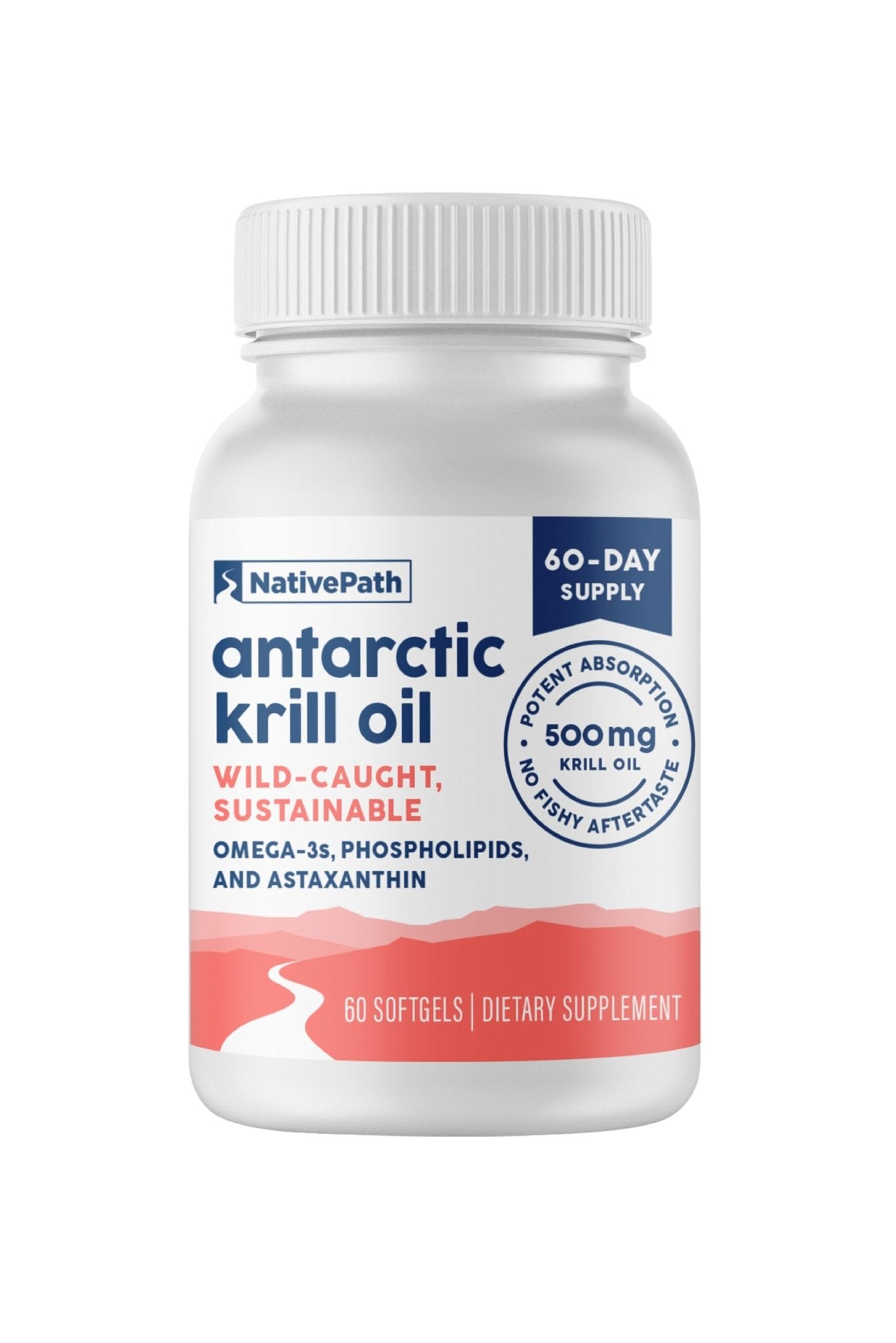 NativePath Antarctic Krill Oil - Wild-Caught Omega 3 Krill Oil 500mg Softgels with EPA, DHA and Astaxanthin - Supplement for Joint, Hear - Maple Wellness Supplements
