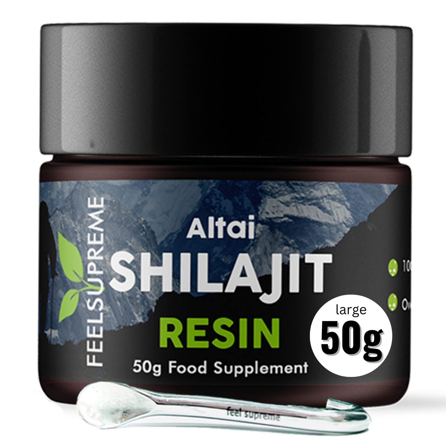 Natural Black Altai Shilajit Resin Large (50g) Pot | 100% Pure Additive Free | 80 Trace - Maple Wellness Supplements