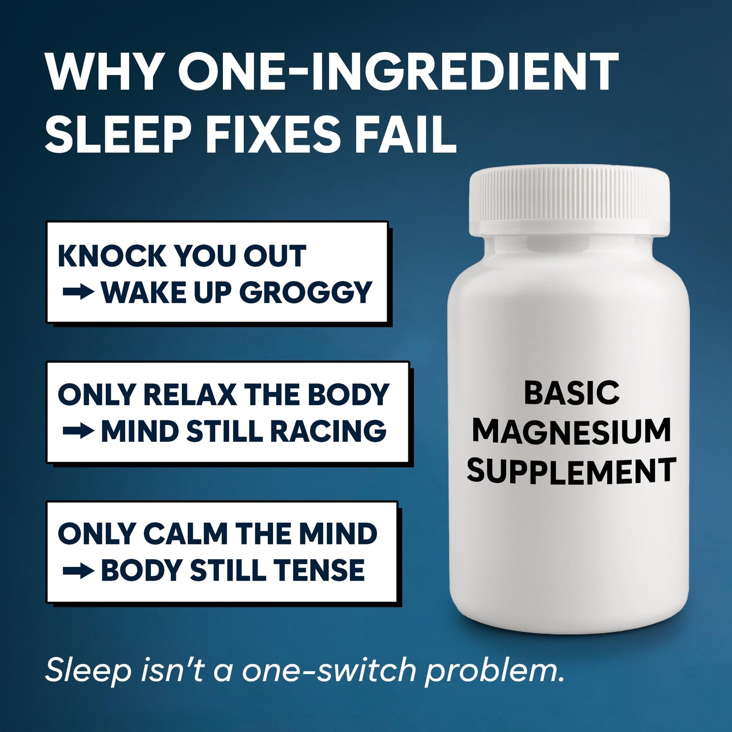 Natural Chelated Magnesium Glycinate Sleep Aid - Melatonin-Free Sleep & Stress Relief with KSM-66 Ashwagandha, GABA, L-Theanine & Chamomile for Muscle Relaxation - Made in USA - 90 Capsules - Maple Wellness Supplements