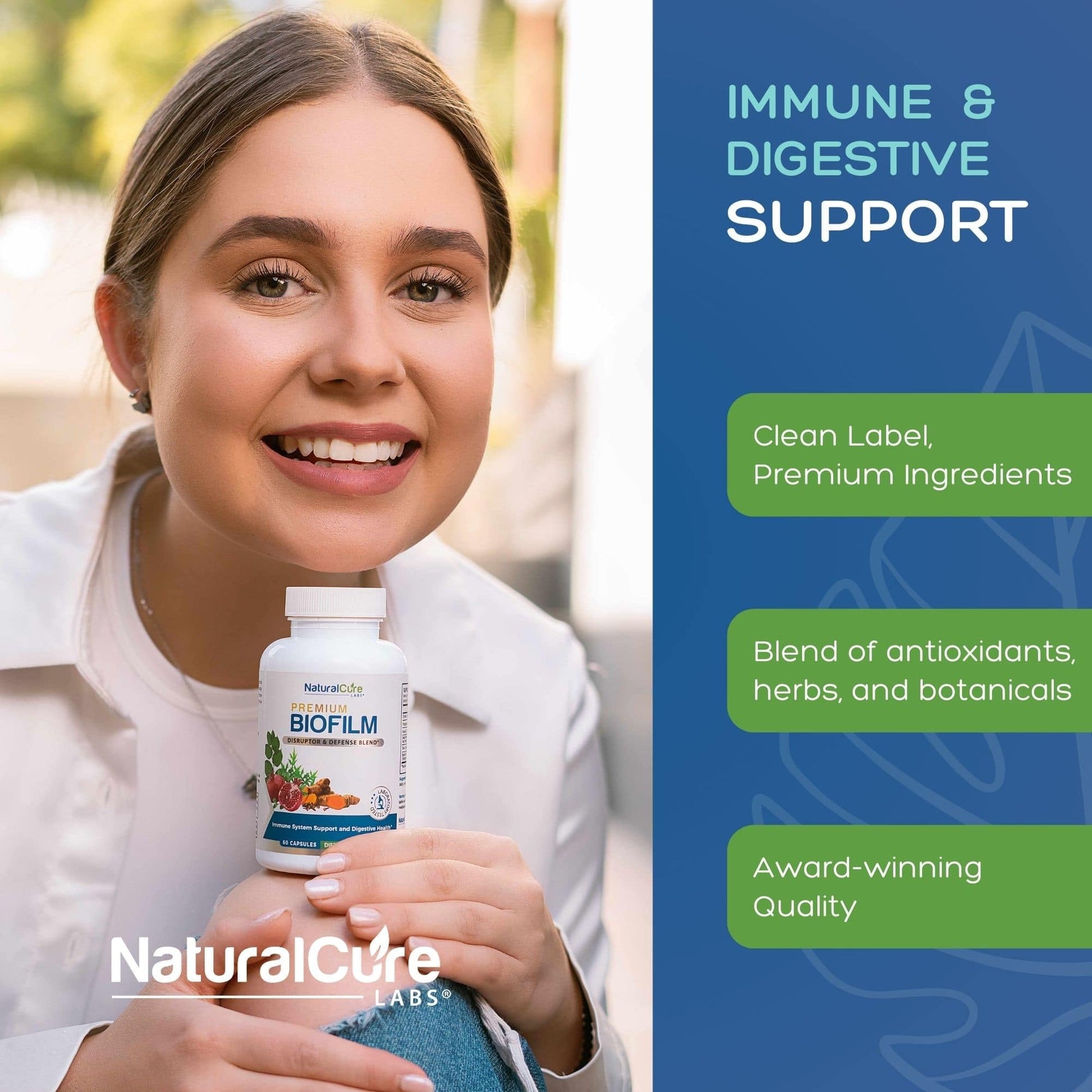 Natural Cure Labs Biofilm Complex – Premium Botanicals & Herbs | Digestive & Immune Wellness Support | Vegan, Non-GMO, Gluten-Free - Maple Wellness Supplements