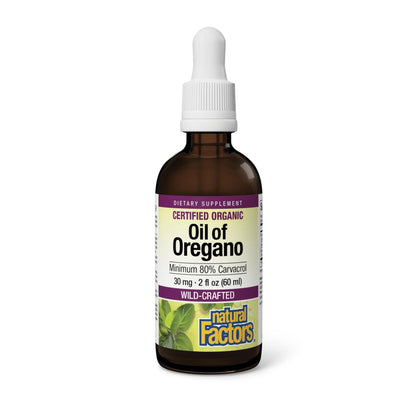 Natural Factors Oil of Oregano - Liquid Antioxidant Support Supplement for Immune Support - Easy Swallow Health Supplement - Maple Wellness Supplements