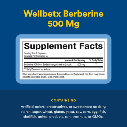 Natural Factors WellBetX Berberine - Daily Supplement Supports Metabolic Health - Formula Supports Healthy Heart - Gluten-Free & Vegan - Maple Wellness Supplements