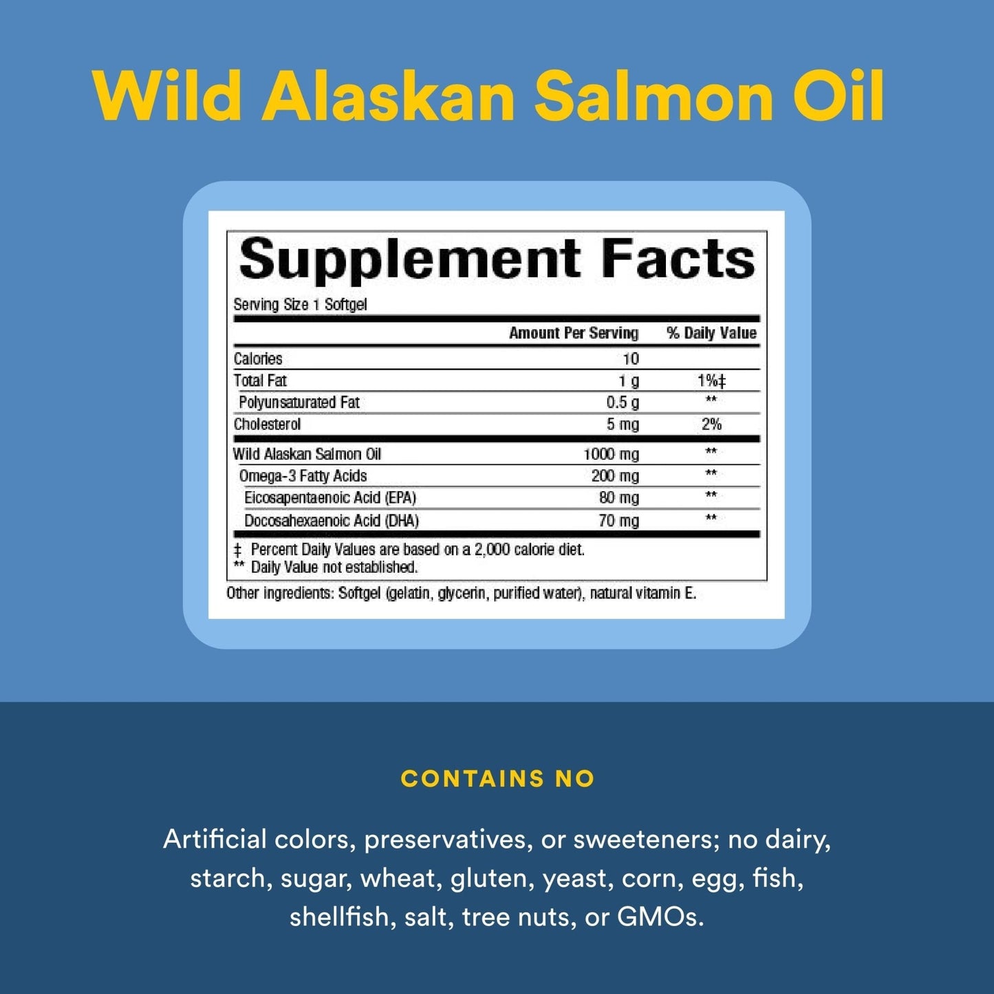 Natural Factors Wild Alaskan Salmon Oil Provides Omega-3, EPA, DHA & Vitamin D, Supports Brain & Heart Health, 180 Softgels - Maple Wellness Supplements