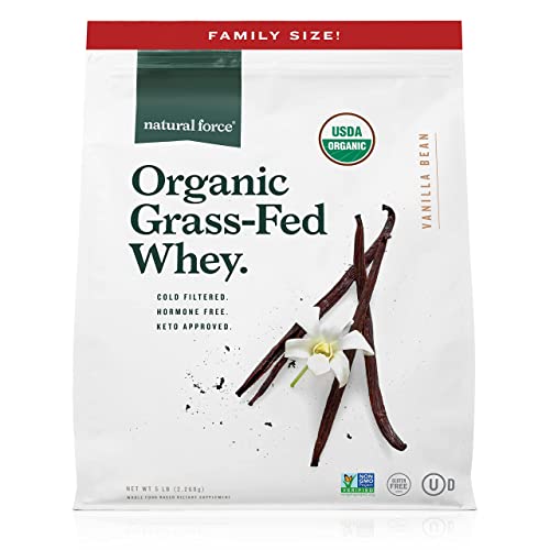 Natural Force Grass Fed Organic Whey Protein Powder – Non GMO Verified, Humane - Maple Wellness Supplements