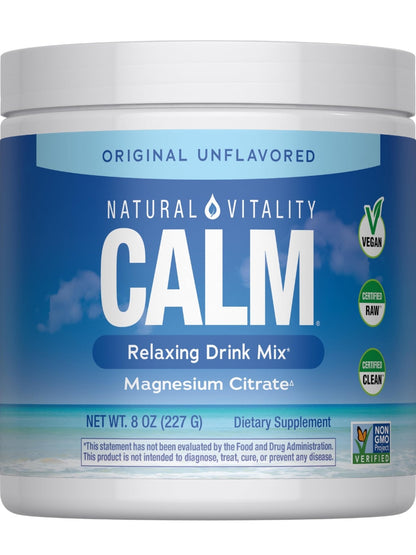 Natural Vitality MaxCalm Magnesium Powder | High Absorbable Ionic Glycinate and Citrate Formula | 8oz Unflavored Supplement - Maple Wellness Supplements