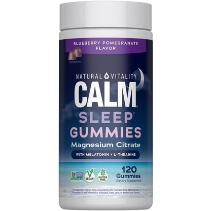 Natural Vitality SLEEP Gummies, Magnesium Supplement With Melatonin and L-Theanine, Vegan, Gluten Free, Helps the Body Ease Into Sleep - Maple Wellness Supplements