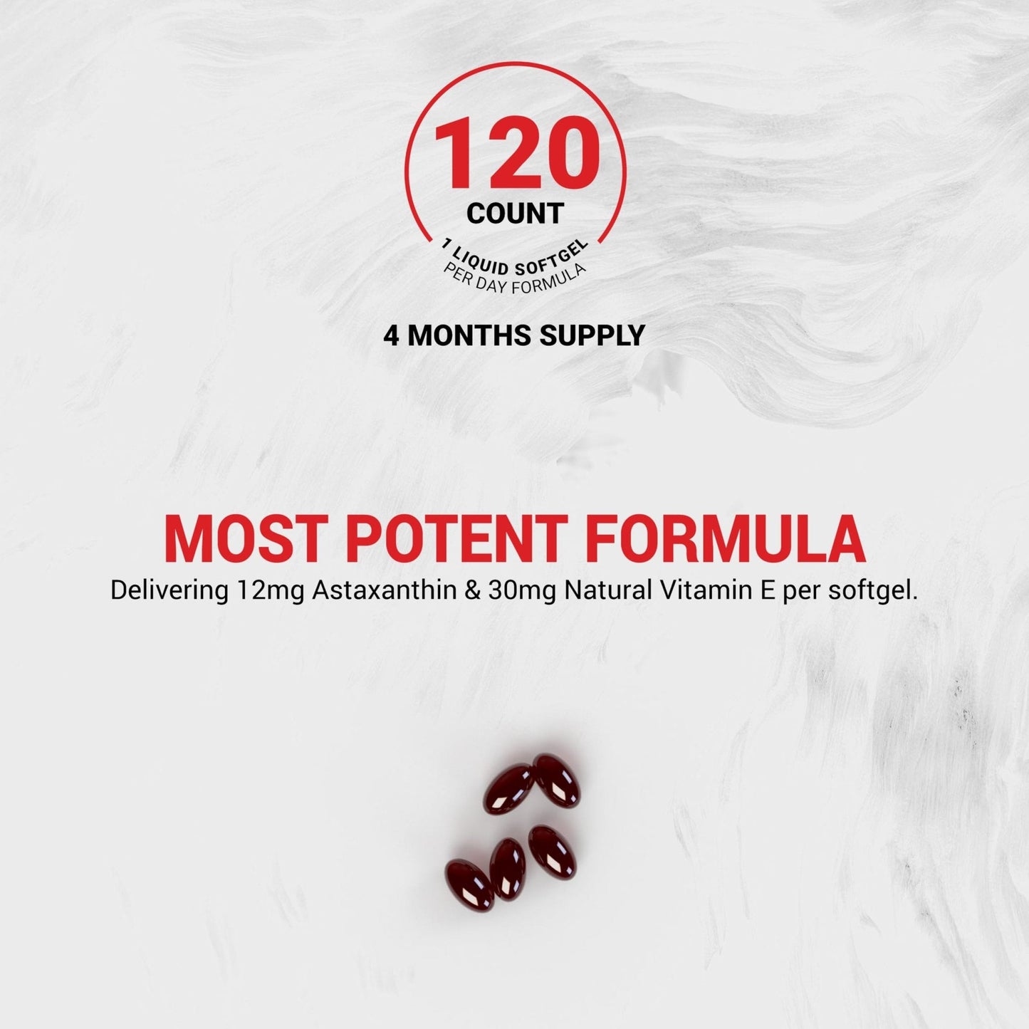 Naturalis New Zealand Astaxanthin (12mg) | Enhanced with Natural Vitamin E | Non-GMO, Soy & Gluten Free | 120 Softgels (4 Month Supply) - Maple Wellness Supplements
