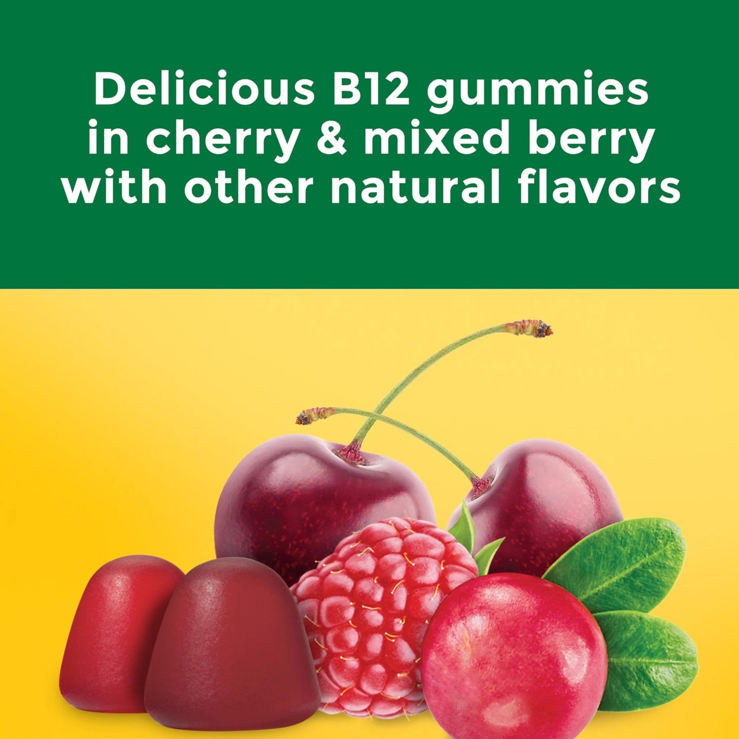 Nature Made Extra Strength Vitamin B12 Gummies 3000 mcg per serving, B12 Vitamins for Energy Metabolism Support, 60 Gummy Vitamins, 30 Day Supply - Maple Wellness Supplements