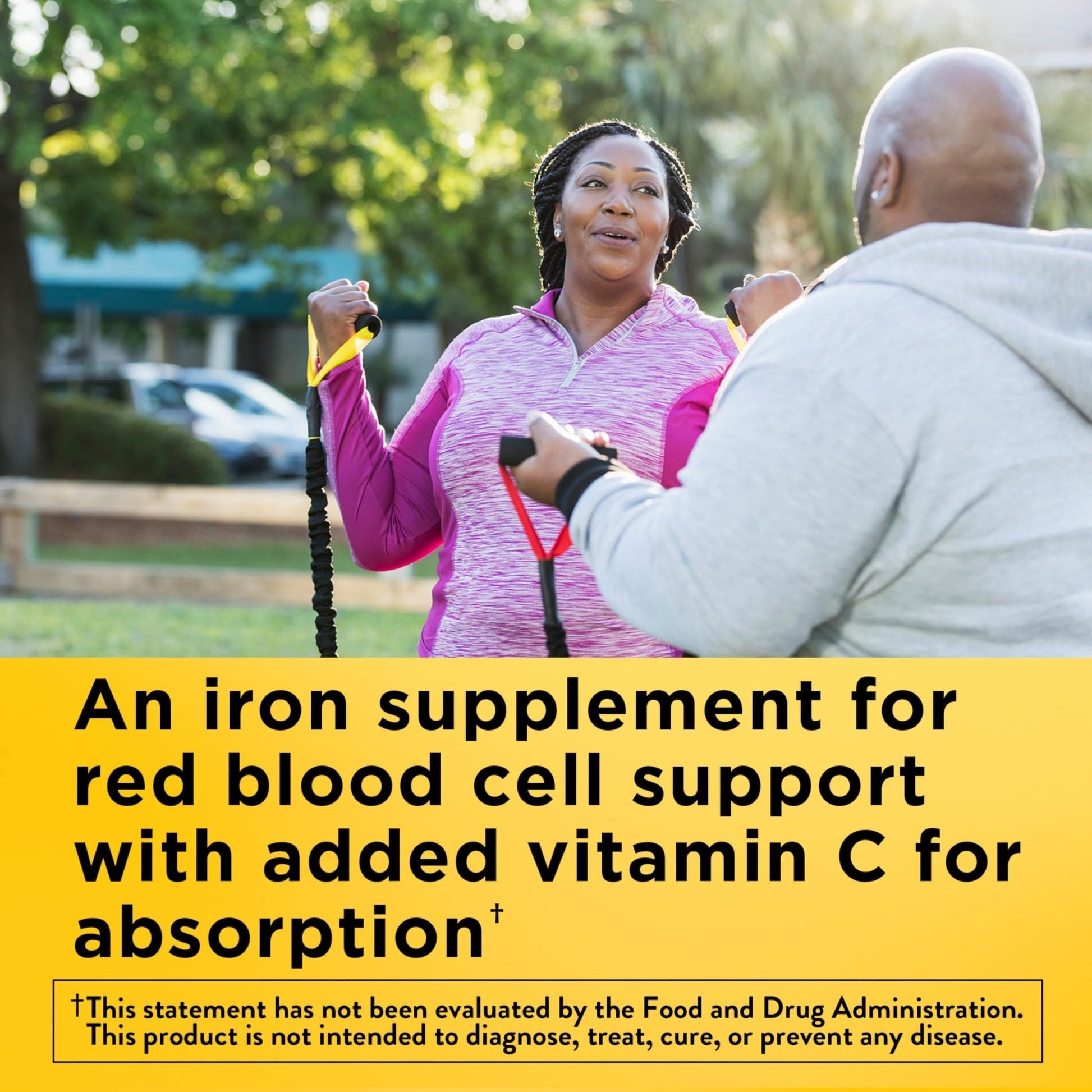 Nature Made Iron 18 mg per serving Gummies with Vitamin C, Iron Supplement for Red Blood Cell Support, 60 Gummies, 30 Day Supply - Maple Wellness Supplements