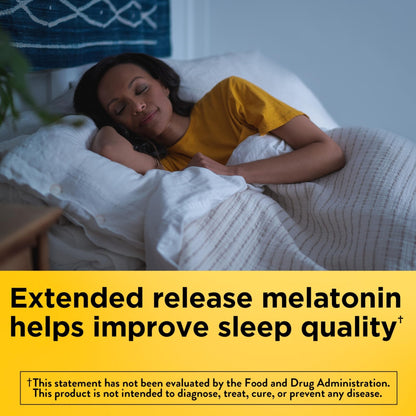 Nature Made Melatonin 4mg Extended Release Tablets, Sleep Supplements for Adults, 100% Drug Free Sleep Aid, 90 Count, 90 Day Supply - Maple Wellness Supplements