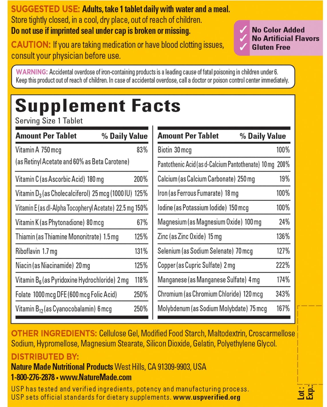 Nature Made Women's Multivitamin Tablets, 300 Count for Daily Nutritional Support - Maple Wellness Supplements