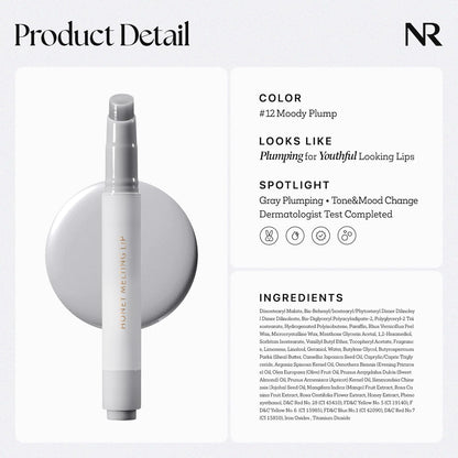 Nature Republic HONEY MELTING LIP PLUMPING (12 GRAY) SOFT LIP STICK Moody Plump - Maple Wellness Supplements