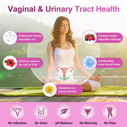 NATURE TARGET Probiotics for Women, 100 Billion CFUs Probiotic with Digestive Enzymes & Prebiotics, Vaginal Probiotics with Cranberry for Urinary Tract Health - Maple Wellness Supplements
