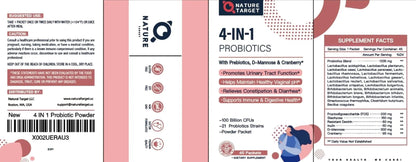NATURE TARGET Probiotics-for-Women Prebiotics-and-Probiotics-Powder, 100-Billion-CFUs 45-Day-Supply, Women's-Probiotic with D-Mannose and Cranberry for Urinary Tract/Gut/Digestive Health - Maple Wellness Supplements