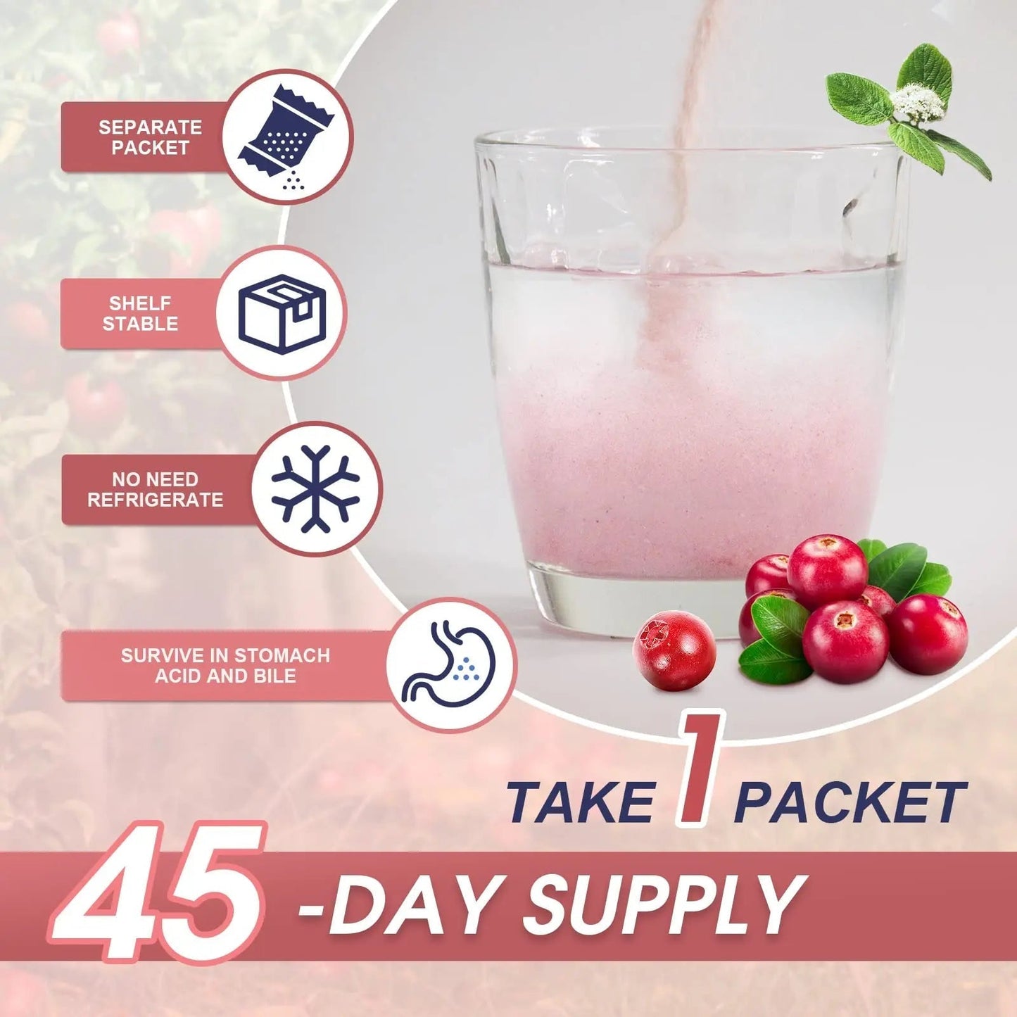 NATURE TARGET Probiotics-for-Women Prebiotics-and-Probiotics-Powder, 100-Billion-CFUs 45-Day-Supply, Women's-Probiotic with D-Mannose and Cranberry for Urinary Tract/Gut/Digestive Health - Maple Wellness Supplements