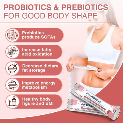 NATURE TARGET Probiotics-for-Women Prebiotics-and-Probiotics-Powder, 100-Billion-CFUs 45-Day-Supply, Women's-Probiotic with D-Mannose and Cranberry for Urinary Tract/Gut/Digestive Health - Maple Wellness Supplements