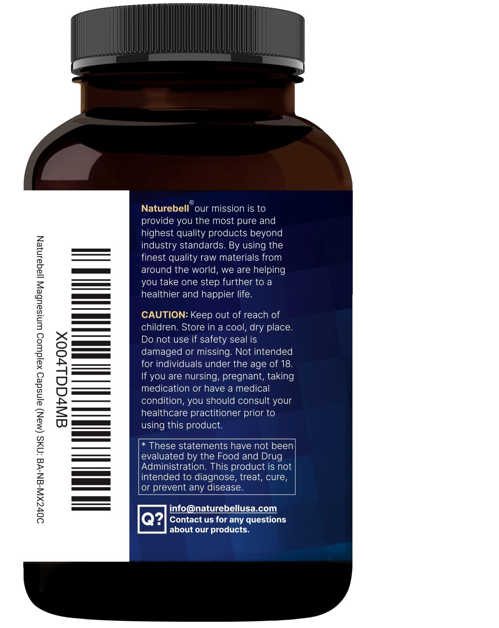 NatureBell 12-in-1 Magnesium Complex 1000mg, 4-Months Supply – Magnesium Glycinate, Citrate, Taurate, Malate, & More – High Absorption Formula for Men & Women – Chelated & Purified – 240 Capsules - Maple Wellness Supplements