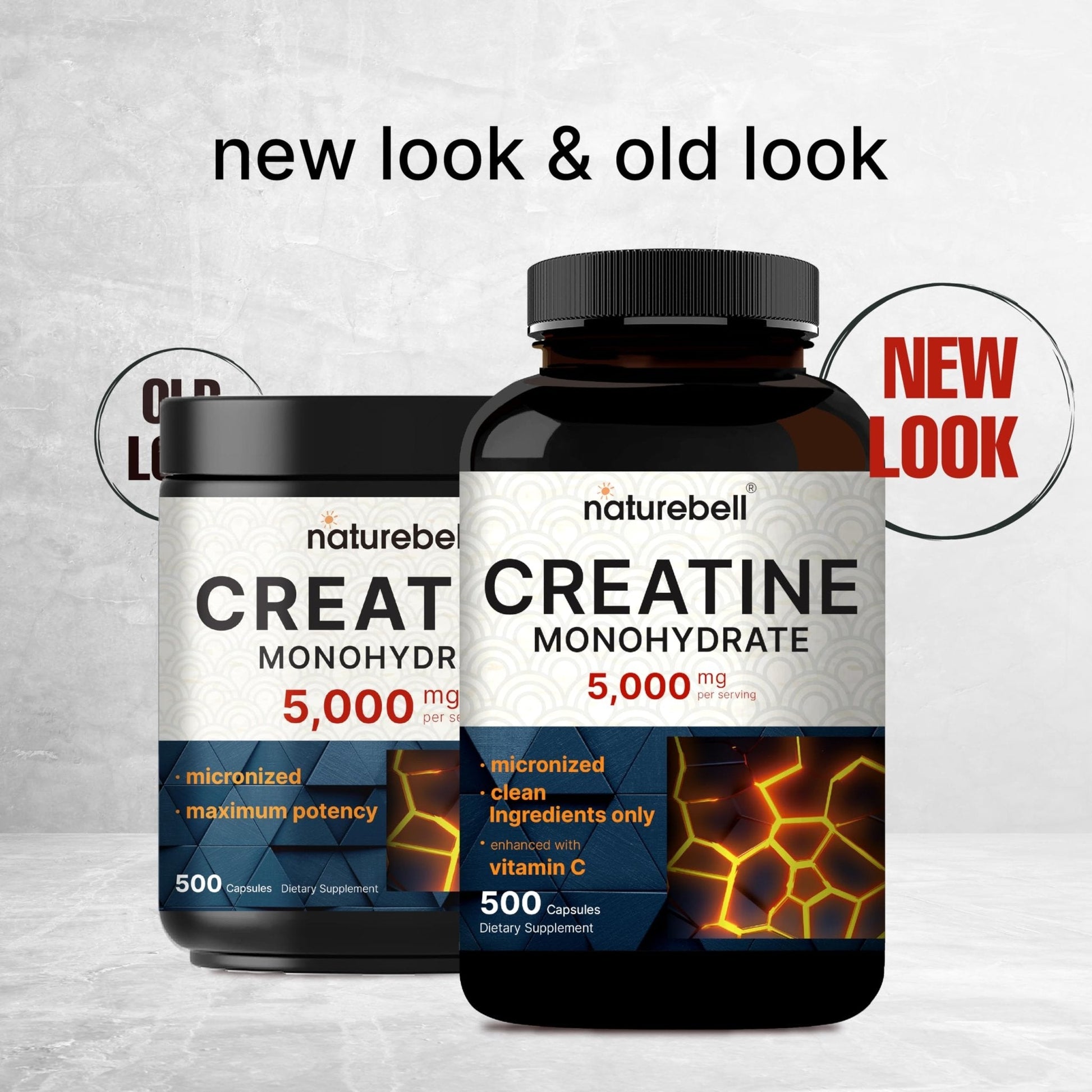 NatureBell Creatine Monohydrate Capsules 5,000mg Per Serving, 500 Count | Micronized, Unflavored Creatine Pills | Pre-Workout & Muscle Strength Support - Maple Wellness Supplements
