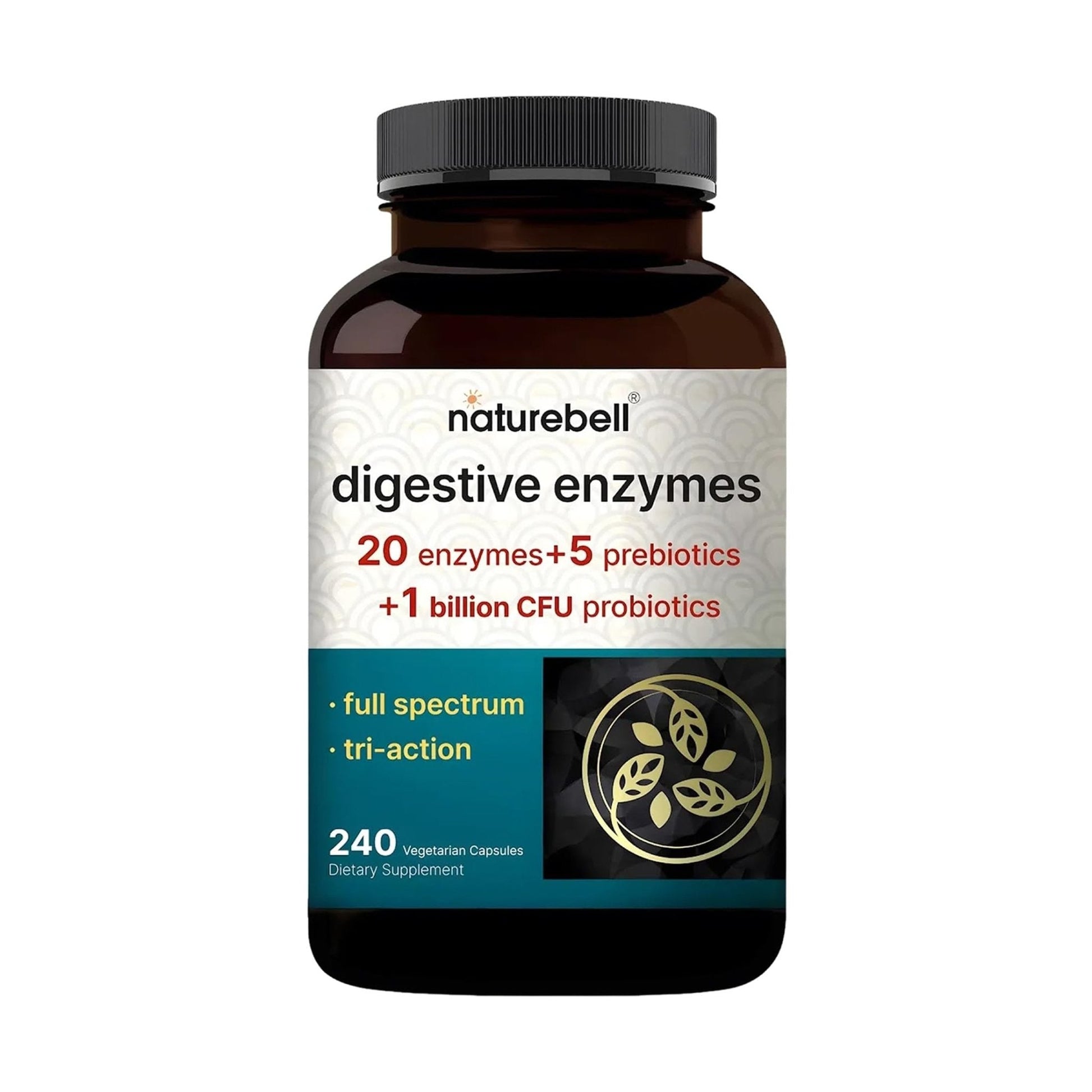 NatureBell Digestive Enzymes - 240 Capsules - Gut & Digestive Health Support Supplement* - with 20 Enzymes, - Maple Wellness Supplements