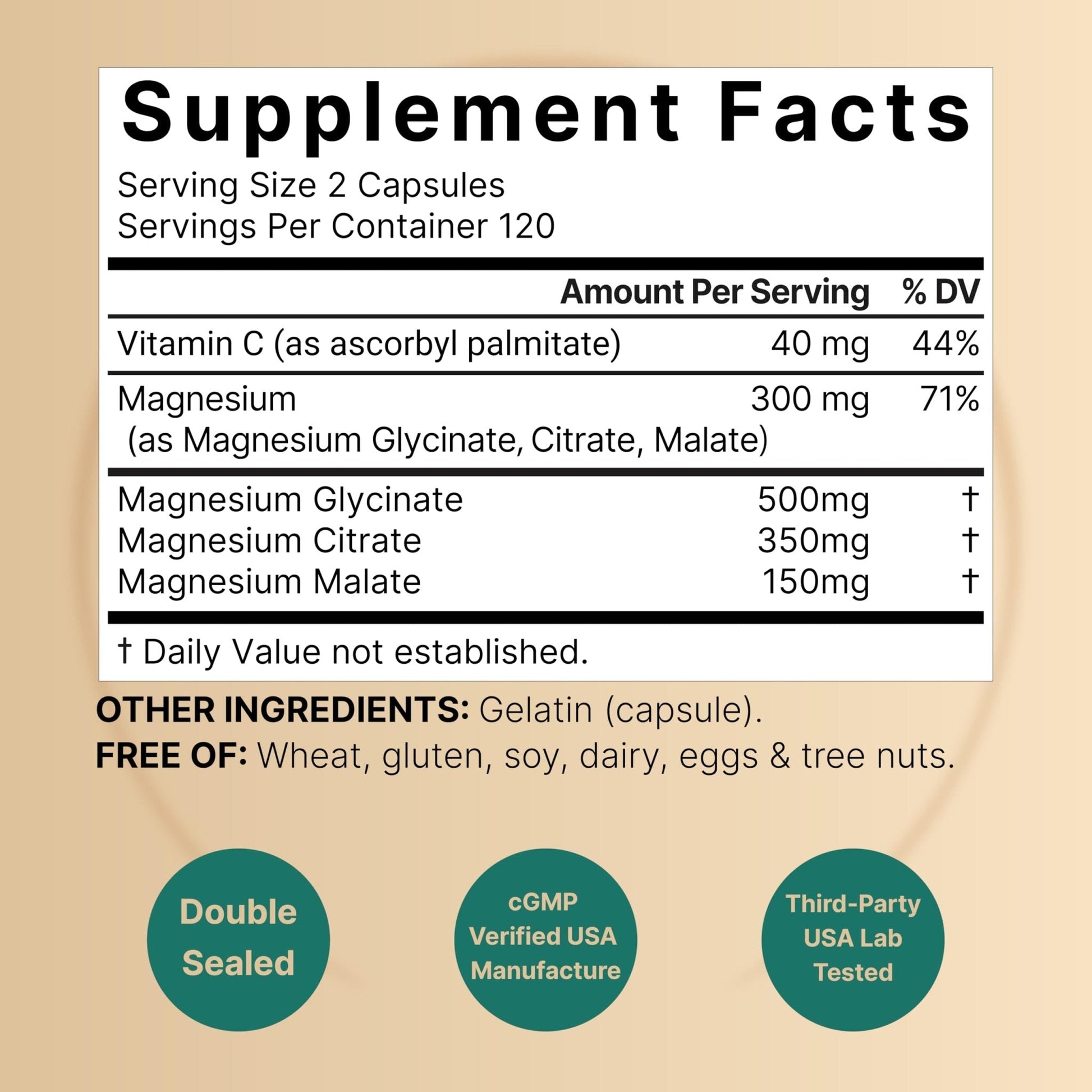 NatureBell Magnesium Complex for Women & Men 1,000mg Per Serving – 240 Capsules – Triple Magnesium Complex with Glycinate, Citrate & Malate – Chelated & Purified – Non‑GMO, Filler Free - Maple Wellness Supplements