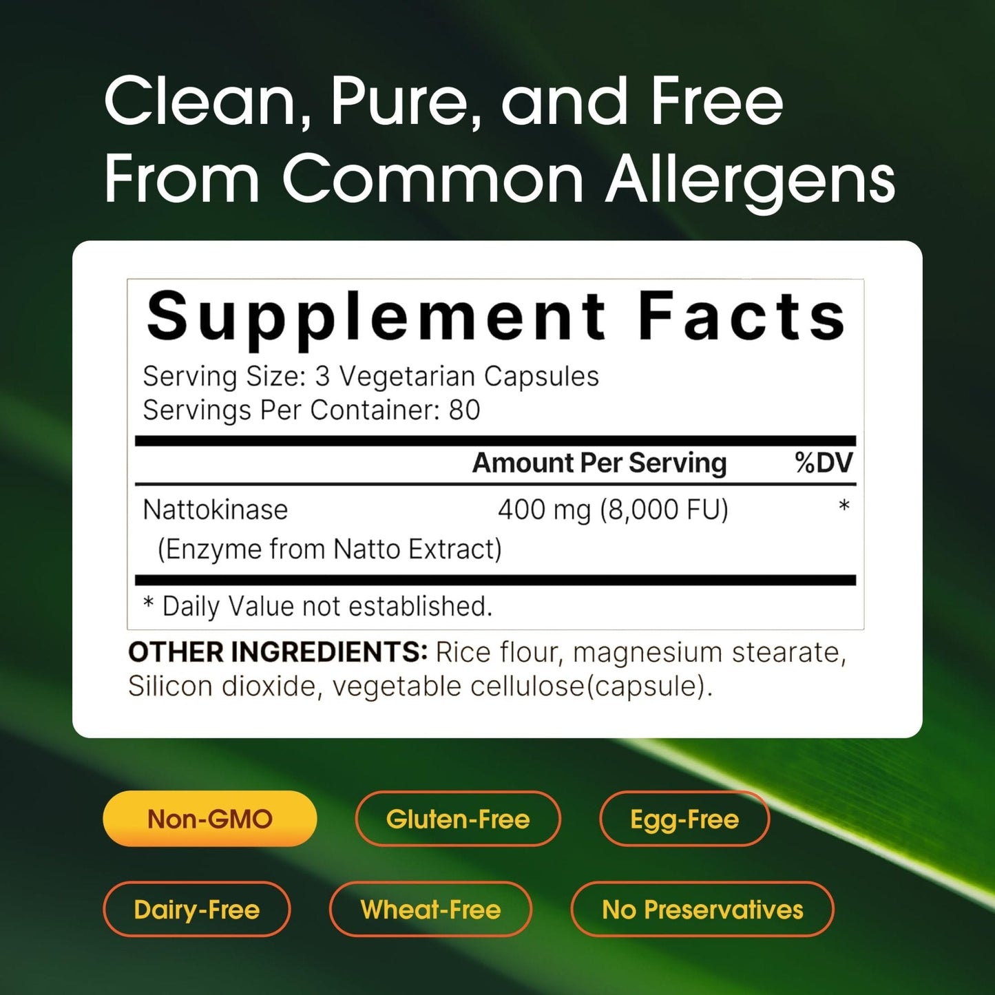 NatureBell Nattokinase - 240 Capsules - 8,000 FU Max Strength from Fermented Natto Extract - for Heart Health - Maple Wellness Supplements