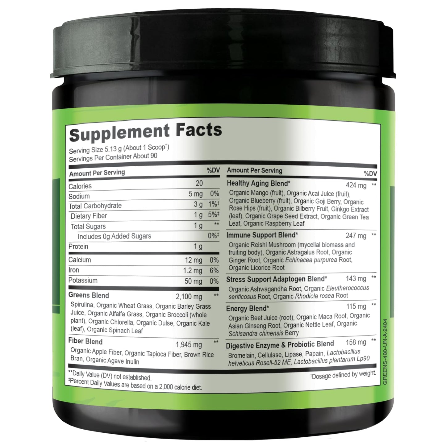NATURELO Raw Greens Superfood Powder - Unsweetened - Boost Energy, Detox, Enhance Health - Organic Spirulina - Wheat Grass - Whole Food Nutrition from Fruits - Maple Wellness Supplements