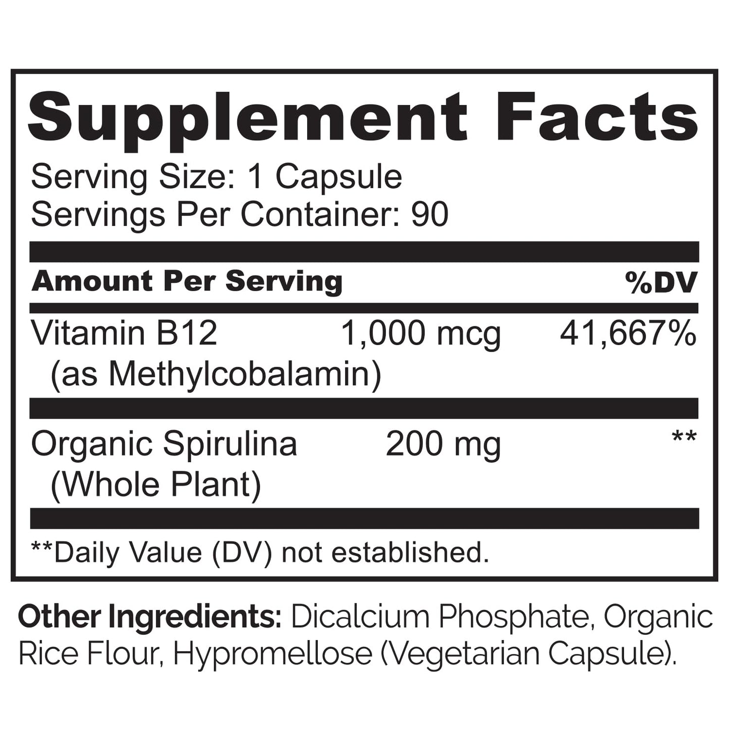 NATURELO Vegan B12 - Methyl B12 with Organic Spirulina - High Potency Vitamin B12 1000 mcg Methylcobalamin - Supports Healthy Mood - Maple Wellness Supplements