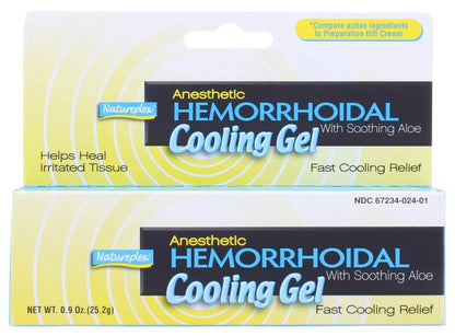 Natureplex Anesthetic Hemorrhoidal Cooling Gel 0.9 oz (2 Pack) – Witch Hazel & Phenylephrine, Soothing Aloe Formula for Temporary Itching, Burning & Swelling Relief - Made in USA - Maple Wellness Supplements