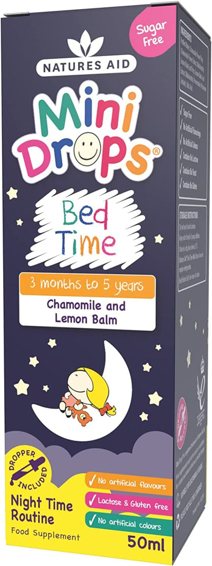 Natures Aid Bed Time Mini Drops for Children 3 Months - 5 Years, 50ml - Maple Wellness Supplements