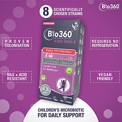 Natures Aid Bio360 Kidz Pro-5 (5 Billion Bacteria) from Natures Aid, Children's Microbiotic - Maple Wellness Supplements
