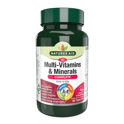 Natures Aid Multivitamins and Minerals, 90 Count (Pack of 1), (Packing may vary) - Maple Wellness Supplements