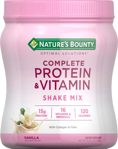 Nature's Bounty Complete Protein & Vitamin Shake Mix with Collagen & Fiber, Contains - Maple Wellness Supplements