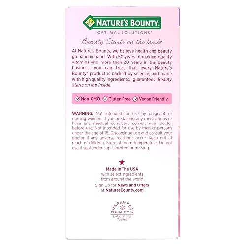 Nature’s Bounty Optimal Solutions Advanced Menopause Relief, Menopause Supplement for Women featuring Siberian Rhubarb, Hotflash Relief, No added Hormones, Drug-Free, 30 Tablets, 30 Total Servings - Maple Wellness Supplements