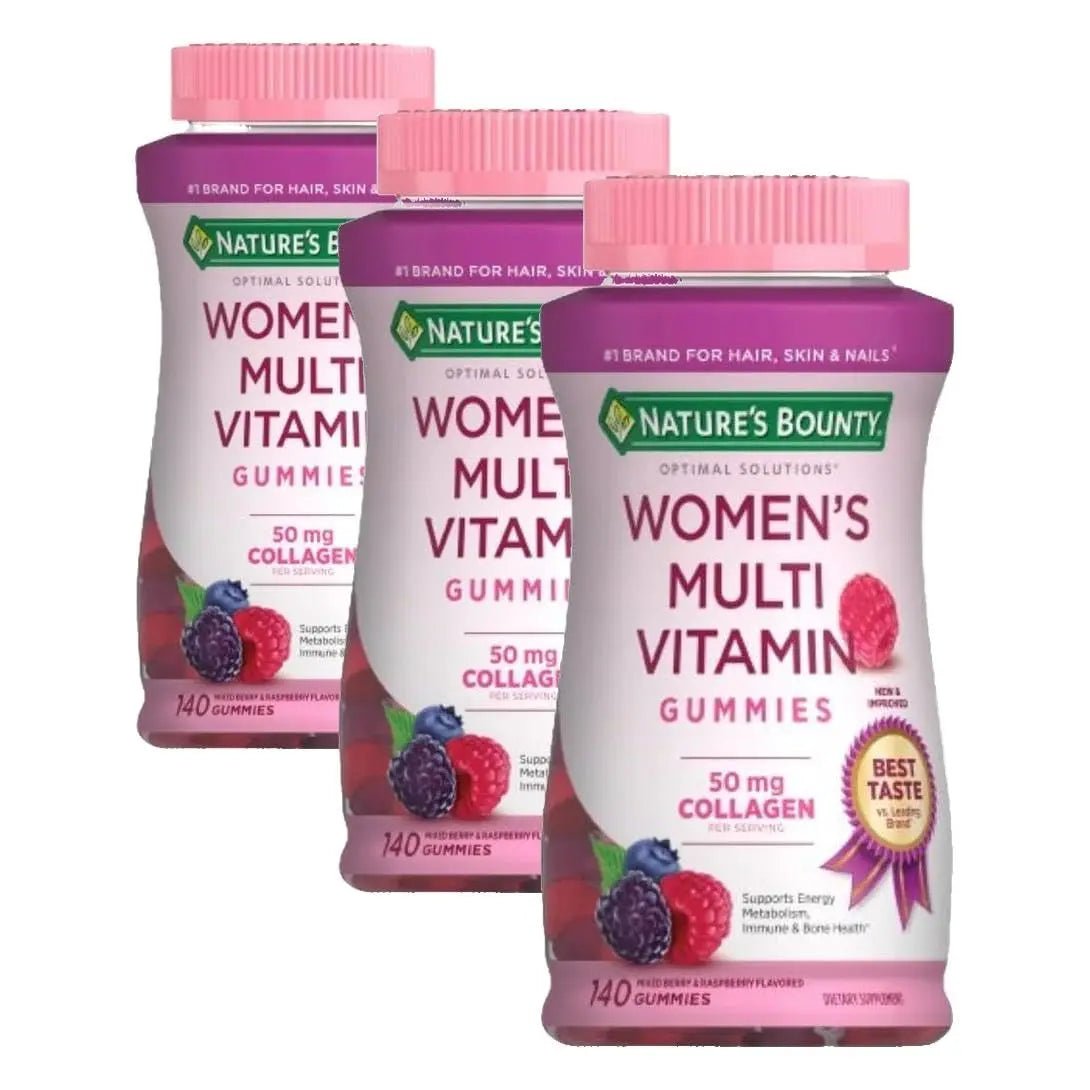 Nature's Bounty Optimal Solutions, Women's Multivitamin Gummies for Immune Support, Cellular Energy Support, Bone Health - Maple Wellness Supplements
