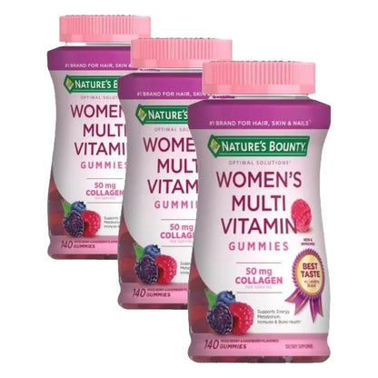 Nature's Bounty Optimal Solutions, Women's Multivitamin Gummies for Immune Support, Cellular Energy Support, Bone Health - Maple Wellness Supplements