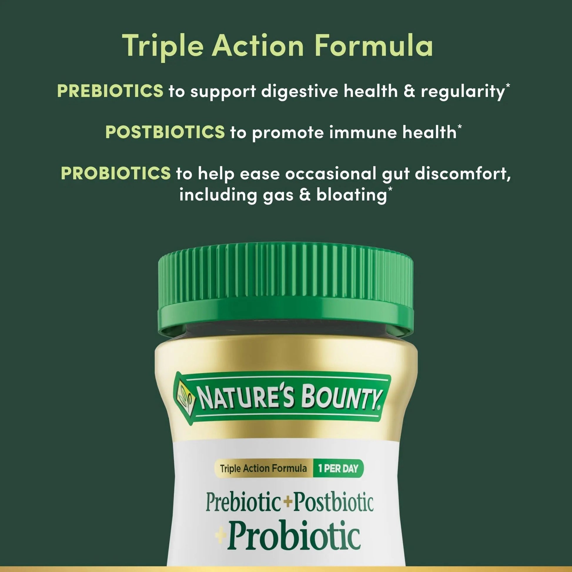 Nature’s Bounty Pre + Pro + Postbiotic Gummies for Digestive Health, Immune Support - Probiotic Gummies for Gut Health, Tropical Mango Flavor, 30 Ct - Maple Wellness Supplements