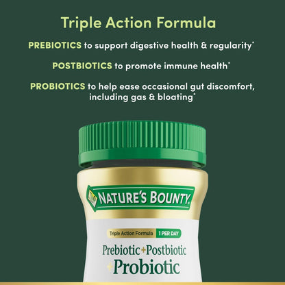Nature’s Bounty Pre + Pro + Postbiotic Gummies for Digestive Health, Immune Support - Probiotic Gummies for Gut Health, Tropical Mango Flavor, 30 Ct - Maple Wellness Supplements
