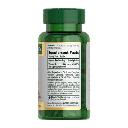 Nature's Bounty Vitamin B12 1000 mcg Supplements, Supports Energy Metabolism, 200 Ct - Maple Wellness Supplements