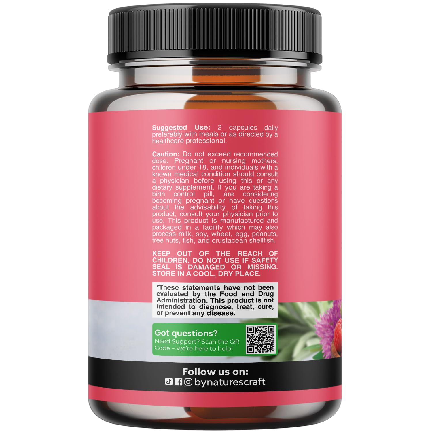 Natures Craft Complete Herbal Menopause Supplement for Women - Female Hormone Balance Capsules for Night Sweats Hot Flashes & Mood Swings with Dong Quai - Maple Wellness Supplements