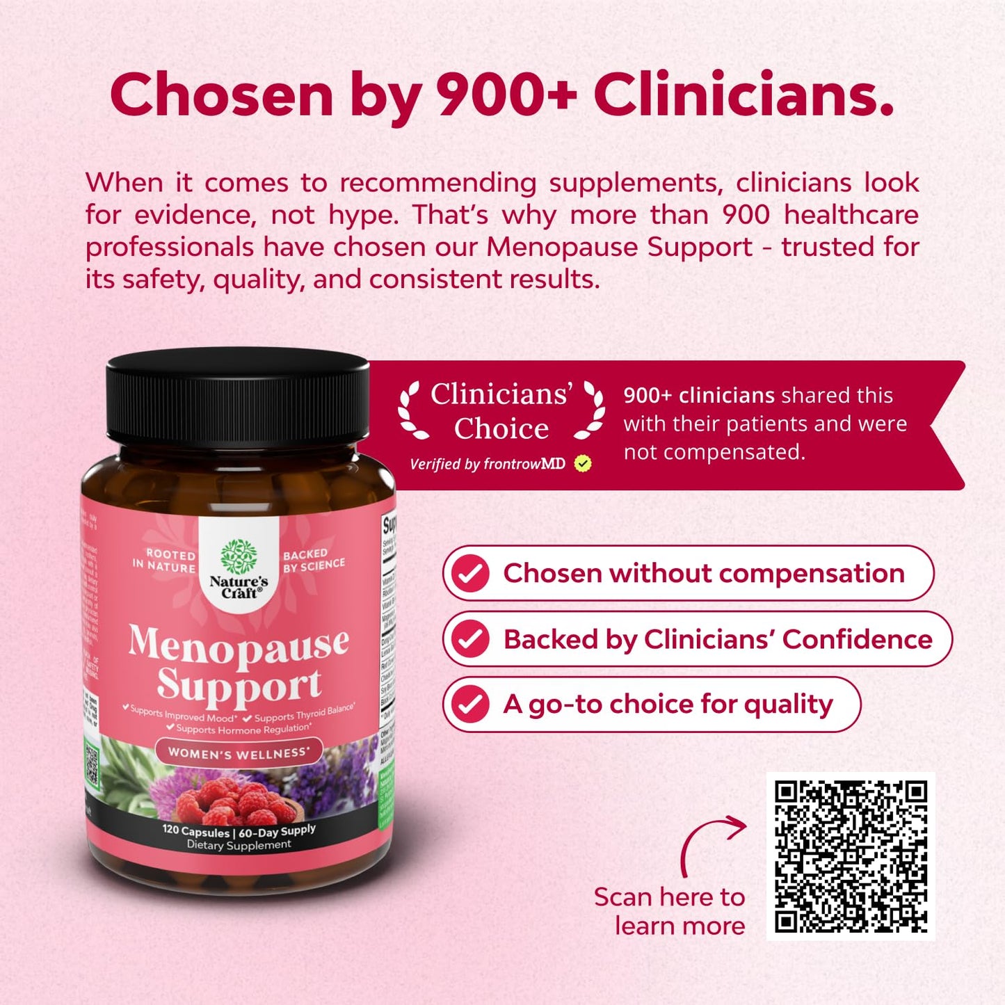 Natures Craft Complete Herbal Menopause Supplement for Women - Female Hormone Balance Capsules for Night Sweats Hot Flashes & Mood Swings with Dong Quai - Maple Wellness Supplements
