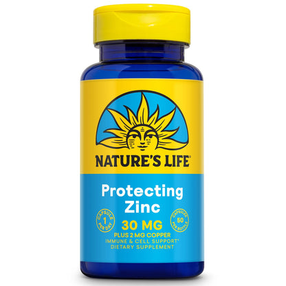 Nature's Life Zinc Picolinate 30mg Plus 2mg of Copper - Chelated Zinc Supplement for Immune, Cardiovascular, Skin, Cellular Function, and Muscle Support - 60-Day Guarantee - 50 Servings, 50 Capsules - Maple Wellness Supplements