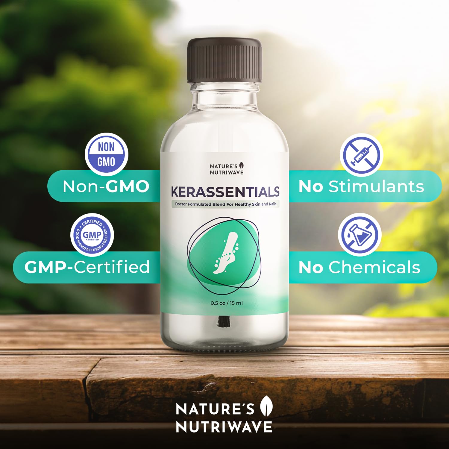 Nature’s NutriWave Kerassentials Oil, 8-IN-1 Plant-Based Formula, Natural Ingredients | Made in USA, No Stimulants - Maple Wellness Supplements