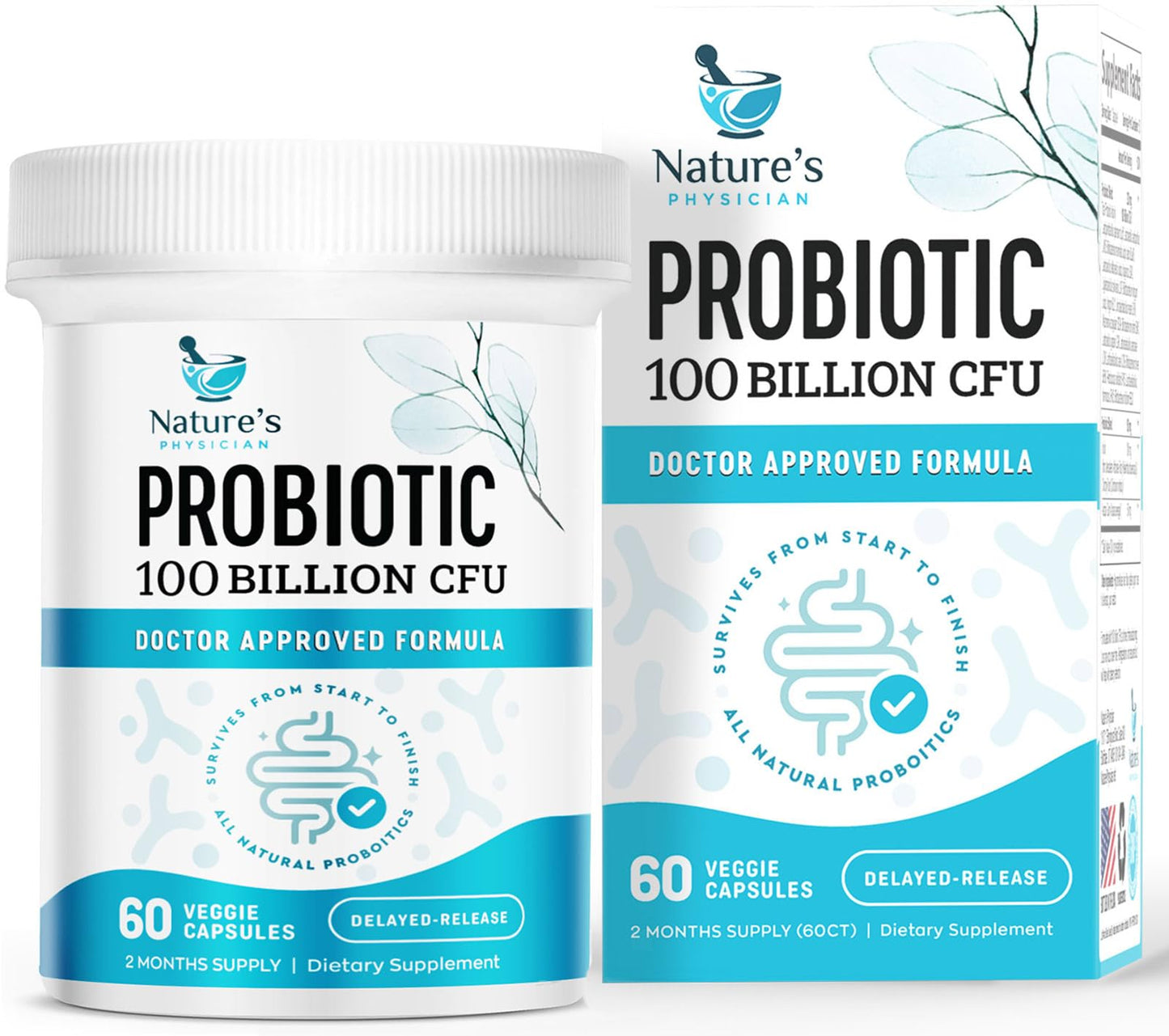 Nature's Physician Probiotics - 100 Billion CFU Per Capsule - 16 Strains + Prebiotics - Best Probiotic Supplement for Women & Men - Supports Immune, - Maple Wellness Supplements