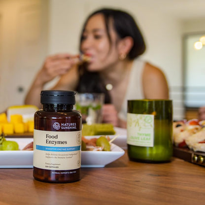 Nature's Sunshine Food Enzymes - Digestive Support with Prebiotics and Probiotics for Gut Health - Digestive Enzyme Supplement for Digestive Health - Maple Wellness Supplements