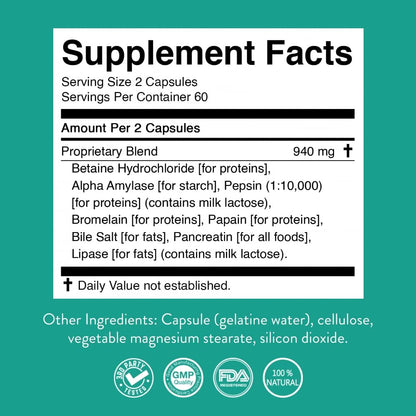 Nature's Sunshine Food Enzymes - Digestive Support with Prebiotics and Probiotics for Gut Health - Digestive Enzyme Supplement for Digestive Health - Maple Wellness Supplements
